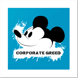 Corporate Greed Mouse - White Posters and Art